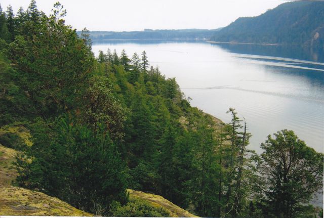 view to the south-east from the bluff